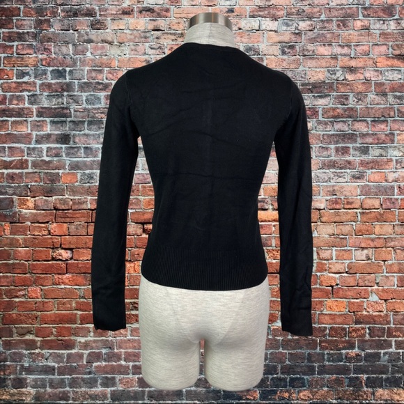 Banned Punk Rockabilly Cherry Black Cardigan Sweater - Picture 4 of 4